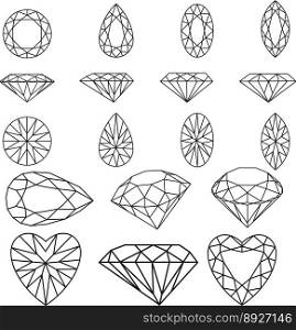 Diamond set vector image