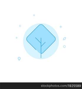 Diamond-shaped tree vector icon. Tree symbol. Flat illustration. Filled line style. Blue monochrome design. Editable stroke. Adjust line weight.. Diamond-shaped tree flat vector icon. Tree symbol. Filled line style. Blue monochrome design. Editable stroke