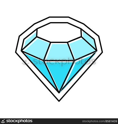 diamond slot game color icon vector. diamond slot game sign. isolated symbol illustration. diamond slot game color icon vector illustration