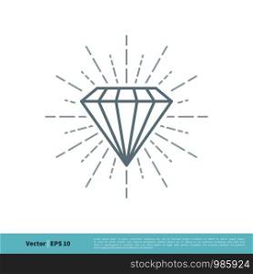 Diamond Stone Icon Vector Logo Template Illustration Design. Vector EPS 10.