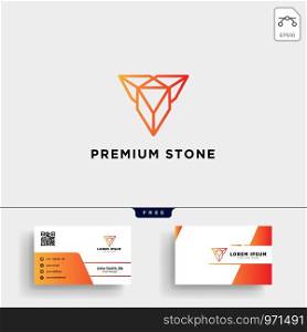 diamond stone jewelry logo template vector illustration and business card design. diamond stone jewelry logo template and business card design