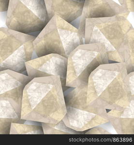 Diamond stone rough. Seamless pattern. Precious stone, gemstone, mineral. Translucent crystal. Texture of layers and facets of stone. Diamond stone rough. Seamless pattern. Precious stone, gemstone, mineral.