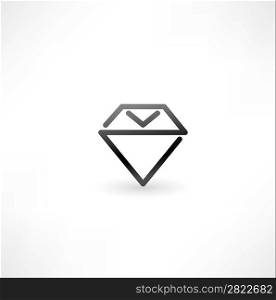 Diamond symbol. design icon