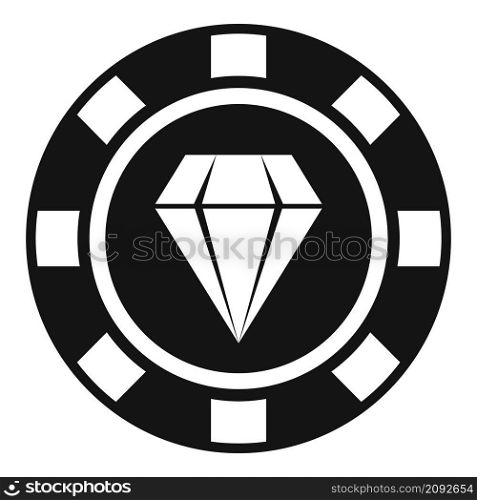 Diamond token icon simple vector. Badge quality. Special prize reward. Diamond token icon simple vector. Badge quality