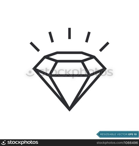 Diamond Trendy Icon Vector Template Design Illustration Design