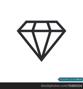 Diamond Trendy Icon Vector Template Design Illustration Design