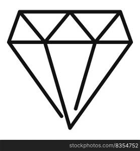 Diamond trust icon outline vector. Customer satisfaction. Online brand. Diamond trust icon outline vector. Customer satisfaction