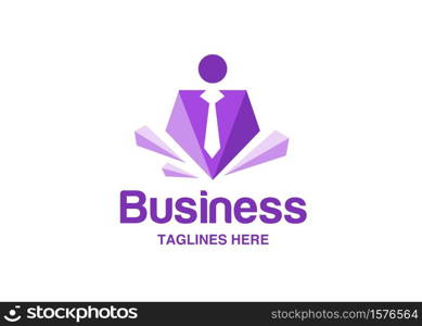 Diamond worker logo template. Recruitment vector design. portrait view of employee with brilliant, precious stone symbol