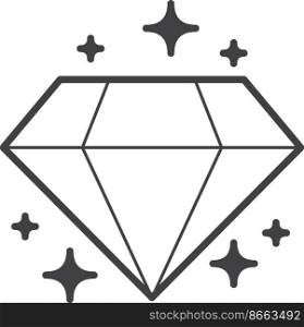 diamonds and success illustration in minimal style isolated on background