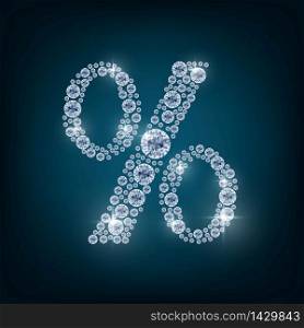 Diamonds in a percent symbol