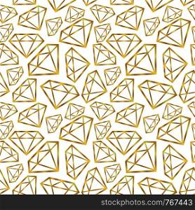Diamonds seamless pattern. Vector golden background. Fashion wrapping or fabric pattern. Diamonds seamless pattern. Vector golden background. Fashion wrapping or fabric pattern.