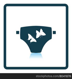 Diaper icon. Shadow reflection design. Vector illustration.