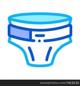 Diaper With Belt Icon Vector. Outline Diaper With Belt Sign. Isolated Contour Symbol Illustration. Diaper With Belt Icon Vector Outline Illustration