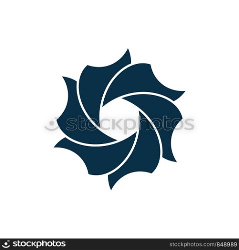Diaphragm Flower Logo Template Illustration Design. Vector EPS 10.