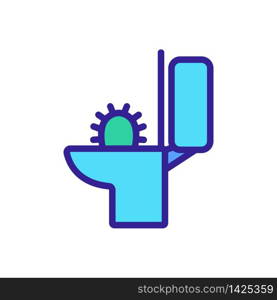 diarrhea in toilet icon vector. diarrhea in toilet sign. color symbol illustration. diarrhea in toilet icon vector outline illustration