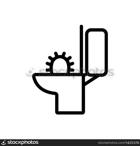 diarrhea in toilet icon vector. diarrhea in toilet sign. isolated contour symbol illustration. diarrhea in toilet icon vector outline illustration