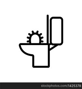 diarrhea in toilet icon vector. diarrhea in toilet sign. isolated contour symbol illustration. diarrhea in toilet icon vector outline illustration