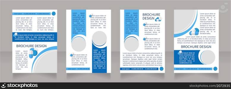Diarrhea reasons and medication blank brochure layout design. Vertical poster template set with empty copy space for text. Premade corporate reports collection. Editable flyer paper pages. Diarrhea reasons and medication blank brochure layout design