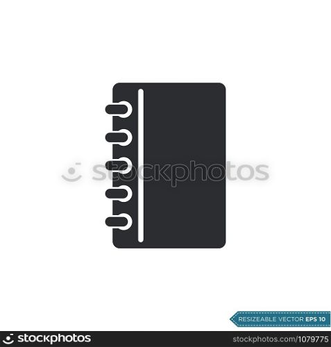 Diary Book, Stationery Education Icon Vector Template Illustration Design