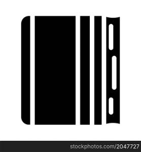 diary for writing glyph icon vector. diary for writing sign. isolated contour symbol black illustration. diary for writing glyph icon vector illustration