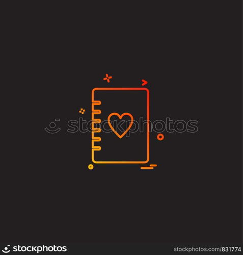 Diary icon design vector