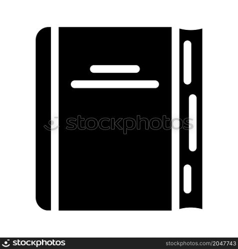 diary stationery accessory glyph icon vector. diary stationery accessory sign. isolated contour symbol black illustration. diary stationery accessory glyph icon vector illustration
