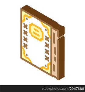 diary with gold inserts isometric icon vector. diary with gold inserts sign. isolated symbol illustration. diary with gold inserts isometric icon vector illustration