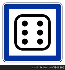 Dice and road sign