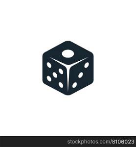 Dice creative icon from casino icons collection Vector Image