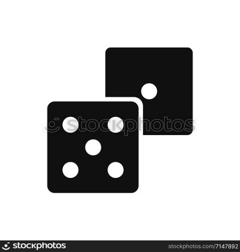 Dice icon isolated on white background. Poker casino vector illustration. Casino vegas game. Isolated vector sign symbol. Flat simple vector icon. EPS 10. Dice icon isolated on white background. Poker casino vector illustration. Casino vegas game. Isolated vector sign symbol. Flat simple vector icon.