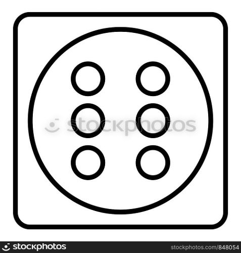 Dice icon. Outline dice vector icon for web design isolated on white background. Dice icon, outline style
