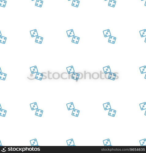 Dice icon pattern seamless white background Vector Image