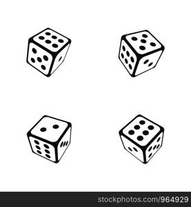 Dice vector icon design template illustration