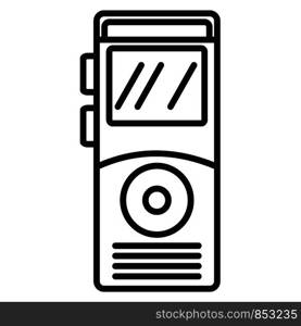 Dictaphone icon. Outline dictaphone vector icon for web design isolated on white background. Dictaphone icon, outline style