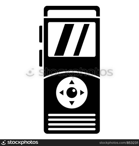 Dictaphone icon. Simple illustration of dictaphone vector icon for web design isolated on white background. Dictaphone icon, simple style