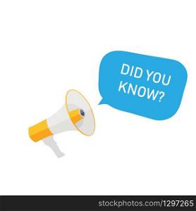 Did you know? - Vector illustration. Did you know? - Vector