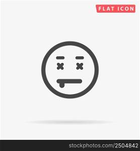 Die Face flat vector icon. Hand drawn style design illustrations.. Die Face flat vector icon