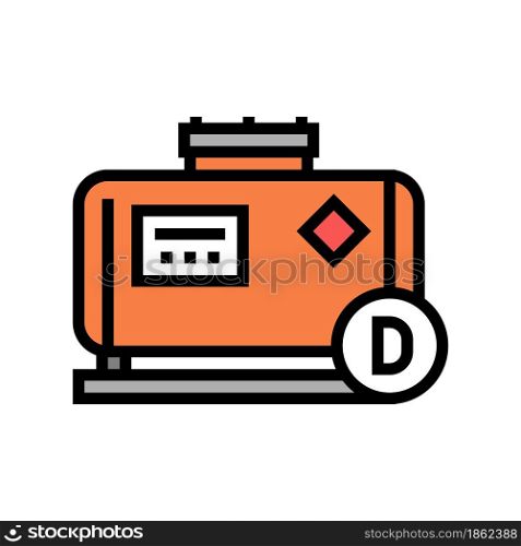 diesel gas station color icon vector. diesel gas station sign. isolated symbol illustration. diesel gas station color icon vector illustration