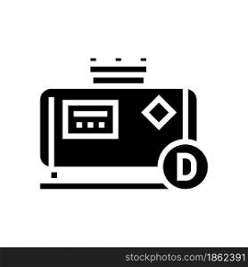 diesel gas station glyph icon vector. diesel gas station sign. isolated contour symbol black illustration. diesel gas station glyph icon vector illustration