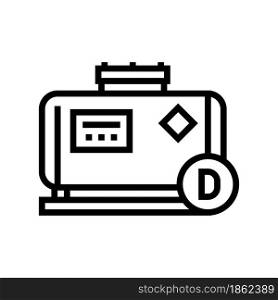 diesel gas station line icon vector. diesel gas station sign. isolated contour symbol black illustration. diesel gas station line icon vector illustration