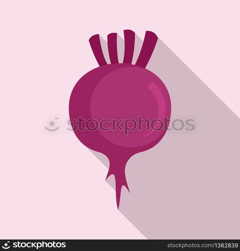 Diet beet icon. Flat illustration of diet beet vector icon for web design. Diet beet icon, flat style