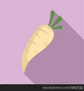 Diet parsnip icon. Flat illustration of diet parsnip vector icon for web design. Diet parsnip icon, flat style