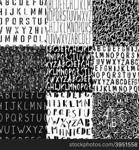 Different Alphabets Seamless Patterns Collection