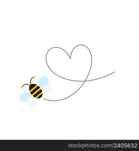 Different bee and honeycomb vector and icon