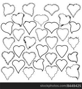 different hearts for ce≤bration design. Vector illustration. Stock ima≥. EPS 10.. different hearts for ce≤bration design. Vector illustration. Stock ima≥. 