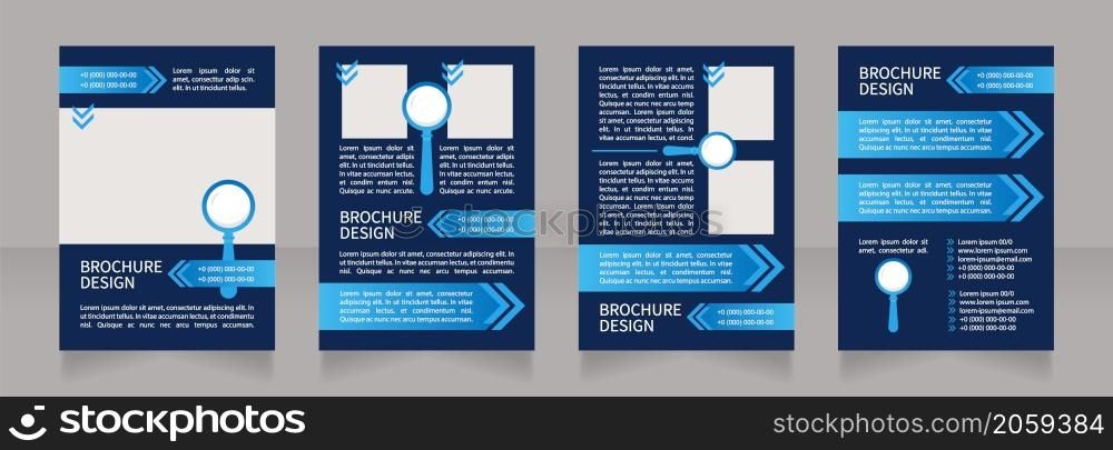 Different hiring approaches blank brochure layout design. Vertical poster template set with empty copy space for text. Premade corporate reports collection. Editable flyer 4 paper pages. Different hiring approaches blank brochure layout design