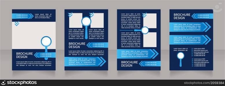 Different hiring approaches blank brochure layout design. Vertical poster template set with empty copy space for text. Premade corporate reports collection. Editable flyer 4 paper pages. Different hiring approaches blank brochure layout design