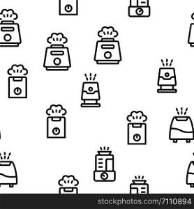 Different Humidifier Vector Seamless Pattern Contour Illustration. Different Humidifier Seamless Pattern