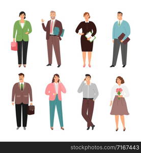 Different people man and woman, office worker. Women and men worker manager, vector illustration. Different people man and woman, office worker