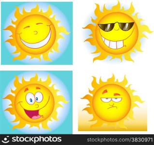 Different Sun Cartoon Characters